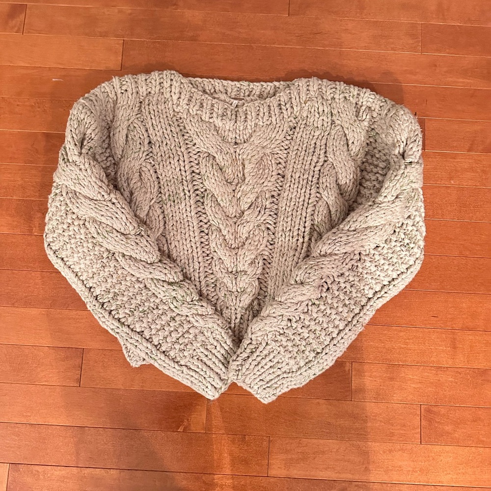 Free People chunky cable sweater